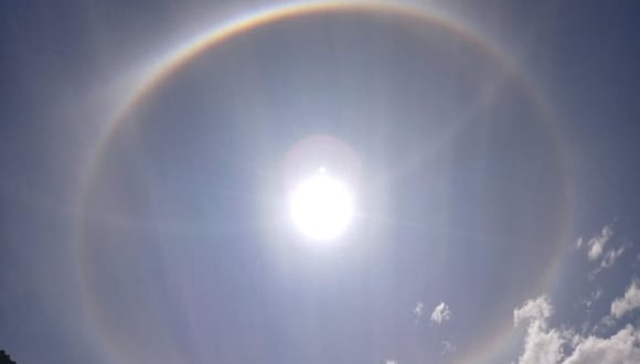 Halo solar en Huarochirí. (Foto: Senamhi)