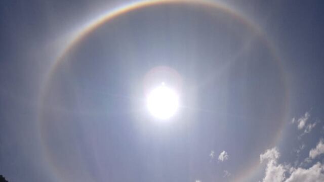 Halo solar sorprende a vecinos de Huarochirí