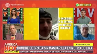 Renzo Schuller se indigna y llama “imbécil” a sujeto que frotó su nariz en baranda del Metro de Lima