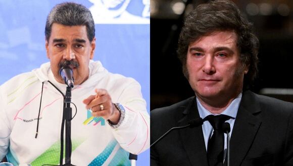 Nicolás Maduro arremete contra Javier Milei. (Foto: AFP)