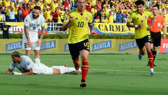 James le anotó por primera vez a Uruguay en Eliminatorias (Foto: EFE).