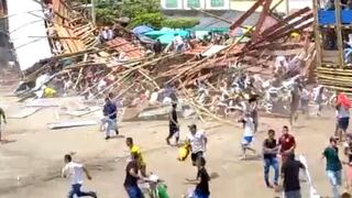 Colombia: Cuatro muertos y decenas de heridos por desplome de plaza de toros [VIDEO]