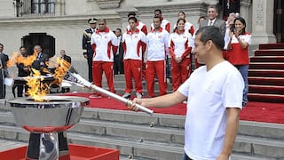 FOTOS: Ollanta Humala recibe la antorcha de los Juegos Bolivarianos 2013