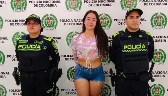 'Angie' fue capturada luego de ser acusada de asesinar a un sujeto de 50 años. (Foto: Policía de Colombia)