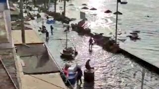 Paracas: Salida del mar afectó el muelle y dañó locales y viviendas de la zona | VIDEOS