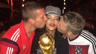 Rihanna, la engreída de Alemania en los festejos tras la final del Mundial