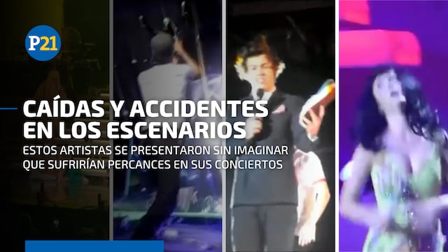 Los peores momentos de los cantantes sobre el escenario: caídas desmayos y accidentes en shows en vivo