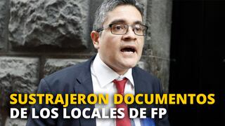 Fiscal Pérez: Sustrajeron documentos de los locales de Fuerza Popular en allanamientos