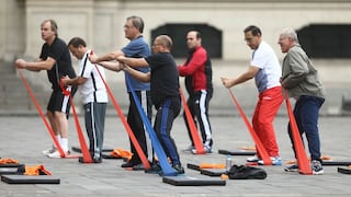 PPK y su gabinete hicieron ejercicios en el Patio de Honor de Palacio de Gobierno [Fotos]