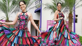 Boda de Edison y Ana: A Lorena Álvarez le dicen que su vestido parece “mantel navideño” y ella responde así