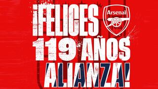 “Arriba Alianza”, el afectuoso saludo del Arsenal de Inglaterra al equipo blanquiazul por su aniversario
