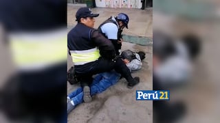 Serenos de Pueblo Libre atrapan a extranjero que intentó acuchillarlos (VIDEO)