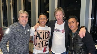 En México, Ricardo Gareca y Néstor Bonillo en reunión con futbolistas Yoshimar Yotún y Christian Cueva