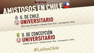 Universitario de Deportes visitará a Universidad de Chile y Universidad de Concepción para amistosos