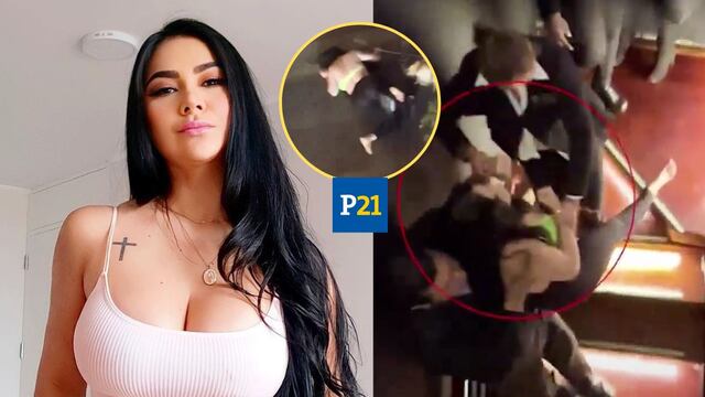 Pilar Gasca: Imágenes del momento en que es echada de bar a empujones y ¡termina en el piso! (VIDEO)