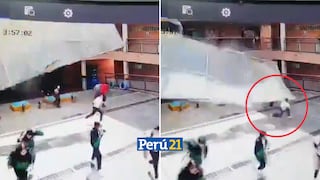 Vendaval derribó techo en colegio de Bogotá que impactó a varios estudiantes [VIDEO]