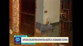 Villa María del Triunfo: Esposos murieron asfixiados en incendio en la cochera de su vivienda [Video]