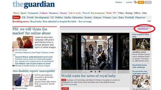‘The Guardian’ ofrece una versión online para ingleses republicanos