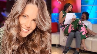 Rebeca Escribens sorprende en vivo a su productor sentándose en sus piernas | VIDEO