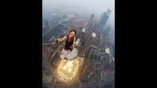 Esta joven rusa posa desde la cima de rascacielos de 200 metros de altura a cambio de muchos likes [Fotos]