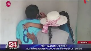 ¡Lamentable! Dos niños fallecen por caída de muro de contención en Chancay [VIDEO]