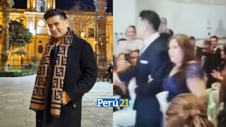 ¡Emotivo! Deyvis Orosco llegó al altar del brazo de su madre en su boda con Cassandra Sánchez | VIDEO