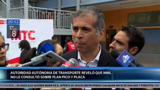 Municipalidad de Lima no consultó a la ATU sobre plan ‘pico y placa’
