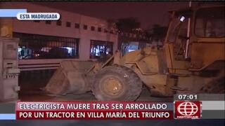Villa María del Triunfo: Hombre murió tras ser atropellado por un tractor [Video]