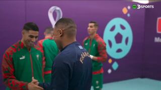 Mbappé y Hakimi se saludan con cariño antes de enfrentarse en Francia vs. Marruecos [VIDEO]