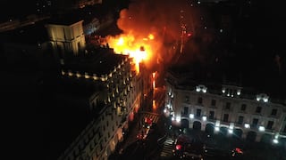 Ministro del Interior desmiente que la PNP haya iniciado el incendio cerca de la Plaza San Martín