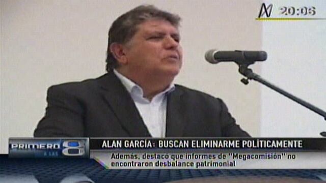 Alan García: "Aprobación de informes de la megacomisión busca eliminarme"