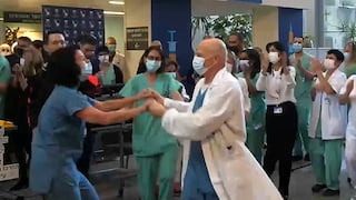 “Es un día muy alegre”: médicos y enfermeras celebran con un baile la llegada de la vacuna de Pfizer
