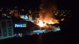 Puno: Vándalos queman comisaría de Macusani y policías tuvieron que ser rescatados en helicópteros [VIDEO]