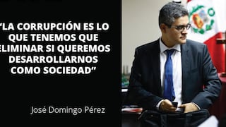 José Domingo Pérez: "Siempre va a haber críticas a la labor que realizamos los fiscales"