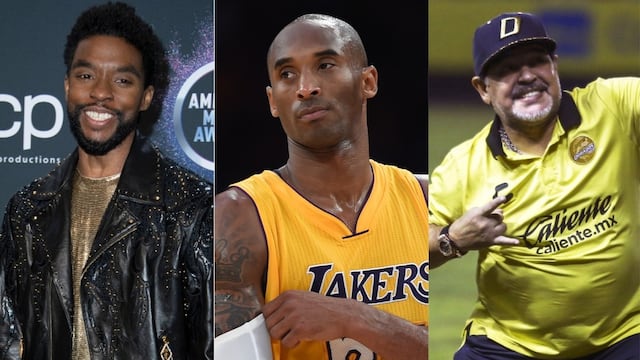Chadwick Boseman, Kobe Bryant, Maradona y los famosos que nos dejaron el 2020