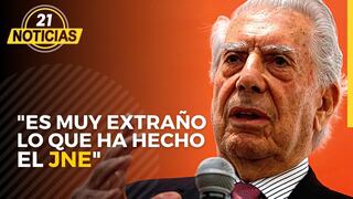 Mario Vargas Llosa: “Es muy extraño lo que ha hecho el JNE”