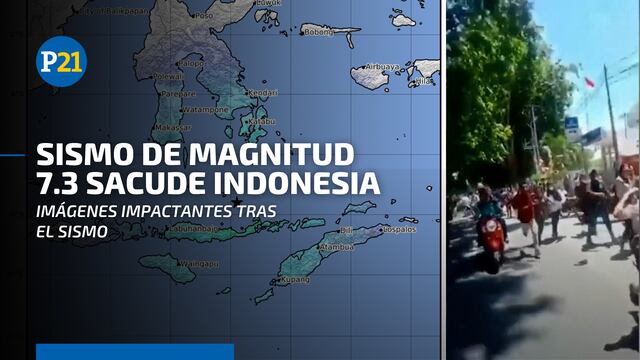 Terremoto en Indonesia: estas son las imágenes más impactantes del momento del sismo de magnitud 7.3 y primeros reportes