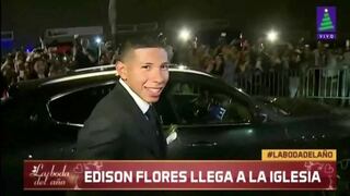 Edison Flores: Así llegó el futbolista a la ‘boda del año’ [VIDEO]