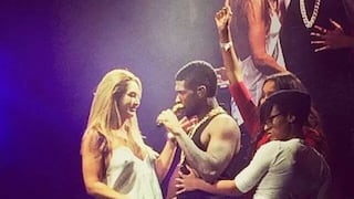 Usher sacó a bailar a Carol Bernaola, ex conejita peruana de Playboy