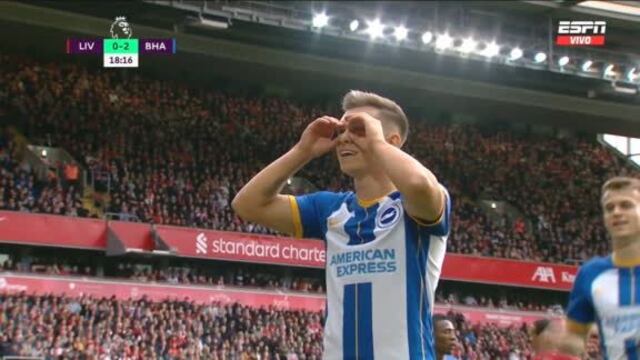 Liverpool vs. Brighton: gol de Trossard, otra vez, para el 2-0 de las ‘Gaviotas’ [VIDEO]