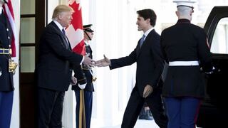 Donald Trump se reune por primera vez con Justin Trudeau