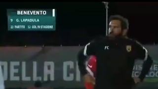 Gianluca Lapadula: el DT de Benevento se mostró serio tras el gol del delantero