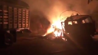 Colombia: guerrilla del ELN quemó cinco camiones en Antioquia