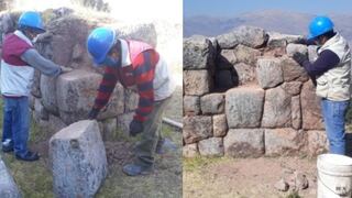 Cusco: Piedras que se desprendieron de muro inca fueron restauradas en Rumiwasi