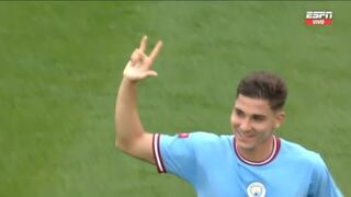 Entró y anotó: el eficaz debut de Julián Álvarez en Manchester City vs. Liverpool [VIDEO]