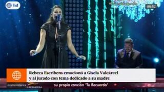 Rebeca Escribens emocionó a todos al cantar un tema dedicado a su madre en 'El gran show' [VIDEO]
