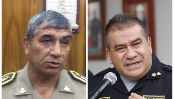 CAMBIOS. Zanabria es el nuevo comandante de la Policía, y Arriola es ahora jefe del Estado Mayor. (Fotos: Andina)