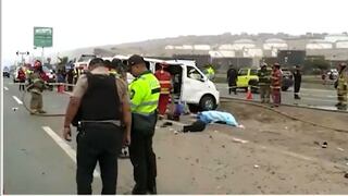 Lurín: cuatro muertos y 15 heridos dejó un accidente en la Panamericana Sur