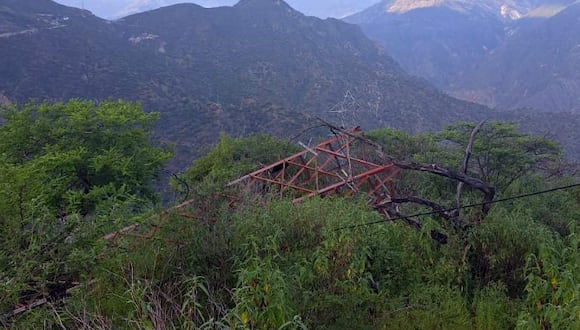 El último 25 de enero, grupos de mineros ilegales derribaron una torre de alta tensión que alimenta de energía a las operaciones de Poderosa en el distrito y provincia de Pataz. (Foto: Sol TV)
