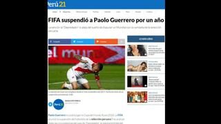 Así reaccionó la prensa nacional tras suspensión de Paolo Guerrero [FOTOS]